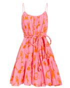 Rhode Resort Rhode Nala Printed Cotton Mini Dress Pink/orange P