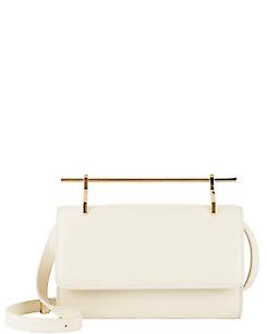 M2malletier Fabricca Ivory Leather Shoulder Bag