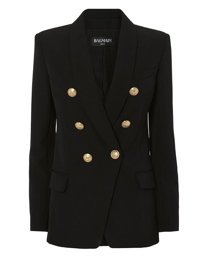 Balmain Oversize Boyfriend Blazer Black 36