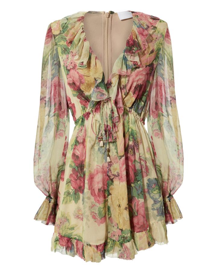 Zimmermann Melody Deep V-neck Playsuit Multi Zero