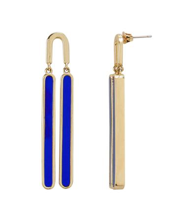 Colette Malouf Reflection Cobalt Swing Earrings Cobalt/gold 1size