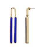 Colette Malouf Reflection Cobalt Swing Earrings Cobalt/gold 1size