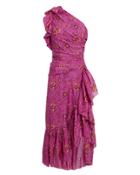 Ulla Johnson Belline One Shoulder Dress Pink Floral 2