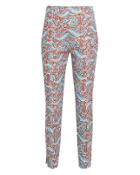 Veronica Beard Honolulu Skinny Cropped Pants Red Floral 2