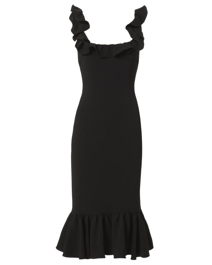Cinq Ã  Sept Opalina Ruffle Midi Dress