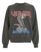 Anine Bing Cobra Sweatshirt Charcoal/red/blue M