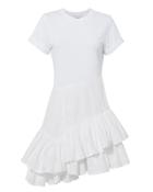 3.1 Phillip Lim Flamenco Ruffle T-shirt Dress White P