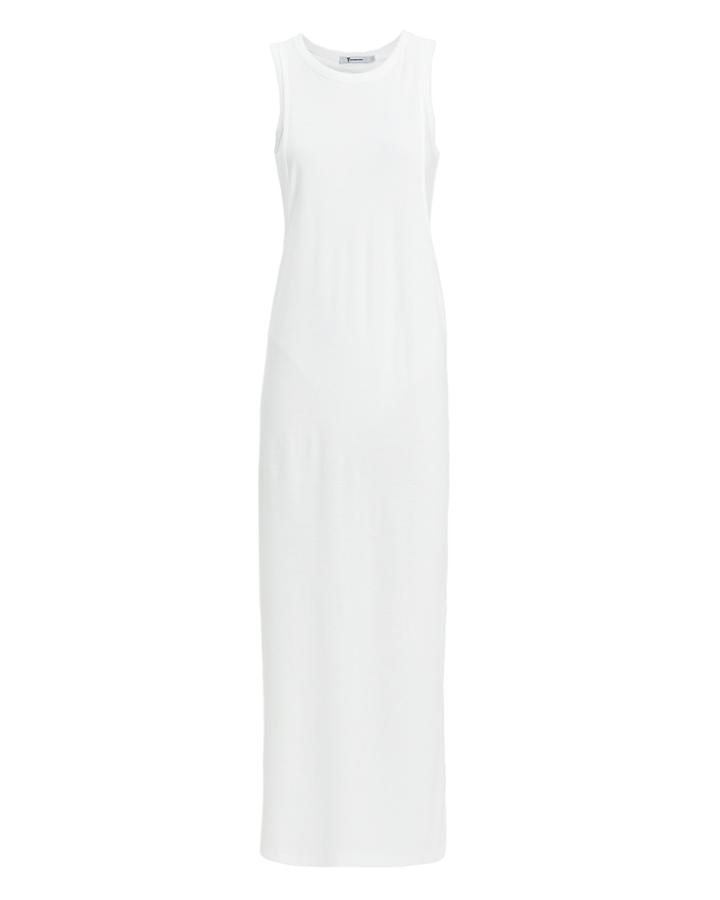 T By Alexander Wang Plaited Ivory Maxi Dress Ivory P