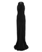 Rick Owens Lilies Ruched Cut Out Gown Black 42