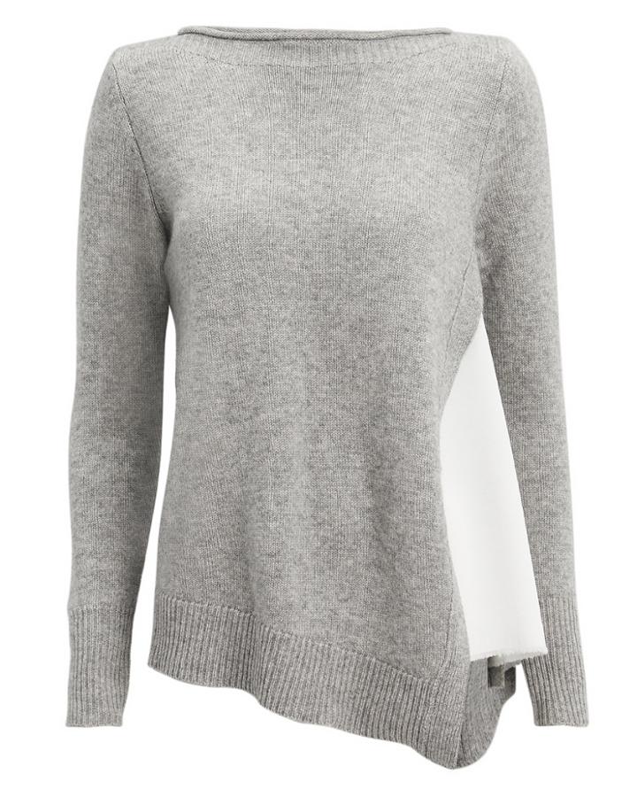 Brochu Walker Arctic Grey Layered Sweater Grey/white S