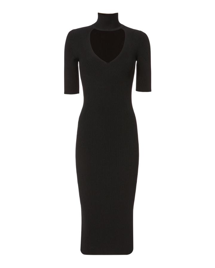 Cushnie Et Ochs Choker Neck Pencil Dress Black S