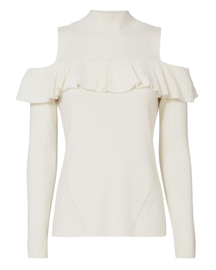 &quot;exclusive For Intermix Kendall Ruffle Cold Shoulder Sweater&quot;