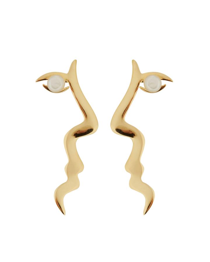 Anissa Kermiche Tte--tte Earrings Gold 1size
