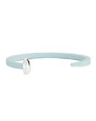 Giles & Brother Giles &amp; Brother Rubberized Light Blue Skinny Railroad Cuff