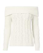 Exclusive For Intermix Off Shoulder Cable Knit Sweater