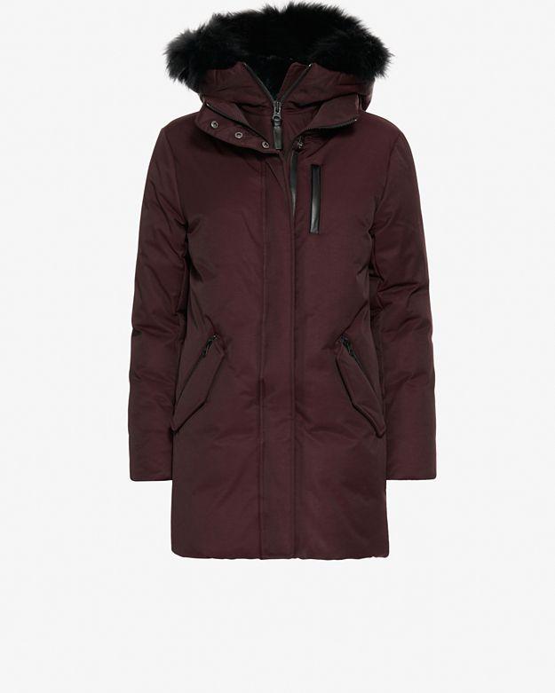 Mackage Marla Fur Trim Down Parka: Bordeaux