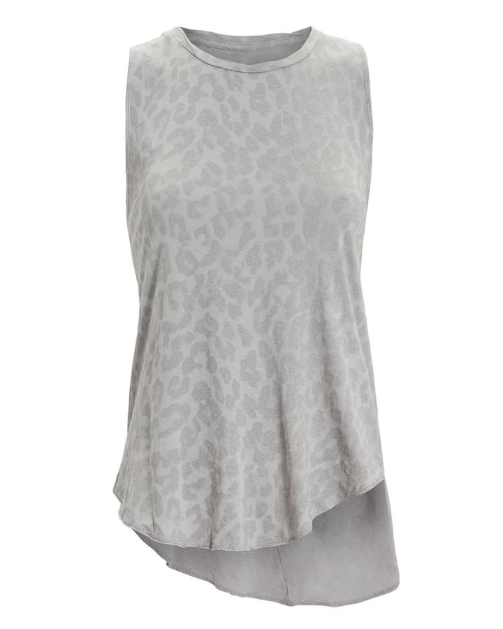 Nsf Lucia Grey Leopard Print Tank Grey L