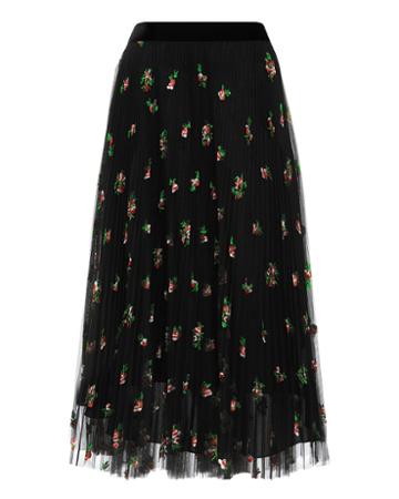 Philosophy Di L.serafini Philosophy Di Lorenzo Serafini Floral Tulle Skirt Black 42