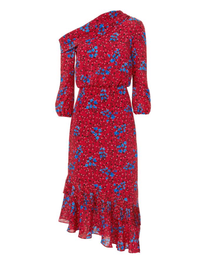 Saloni London Saloni Lexi Off Shoulder Floral Dress Pri-floral Zero