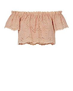 Loveshackfancy Stephanie Eyelet Crop Top