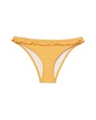 Solid & Striped Milly Ruffle Bikini Bottom Yellow S