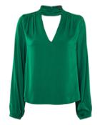 Exclusive For Intermix Intermix Elaine Blouse Emerald Zero