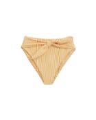 Montce Swim Paula Knotted Bikini Bottom Marigold/white P