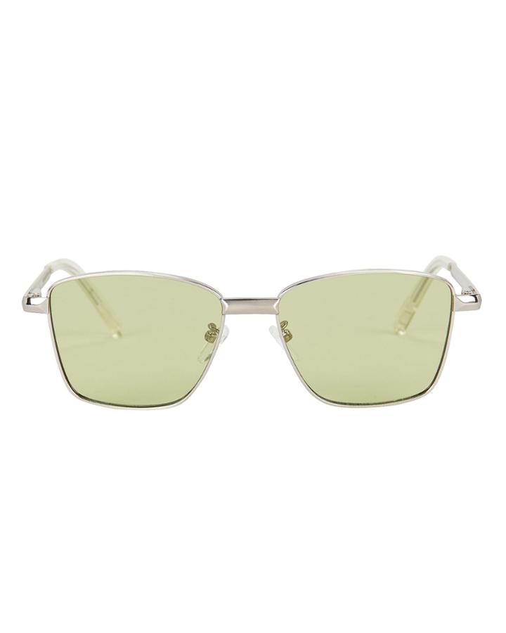 Le Specs Luxe Superstar Wire Sunglasses Light Green 1size