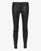Rta Exploded Knee Rip Leather Skinny: Black