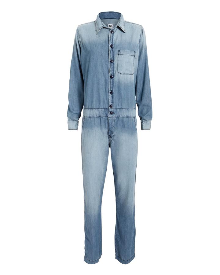 Nsf Chambray Mechanic Jumpsuit Blue-lt S