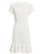 Jonathan Simkhai Zig Zag Trim Knit Mini Dress Ivory P