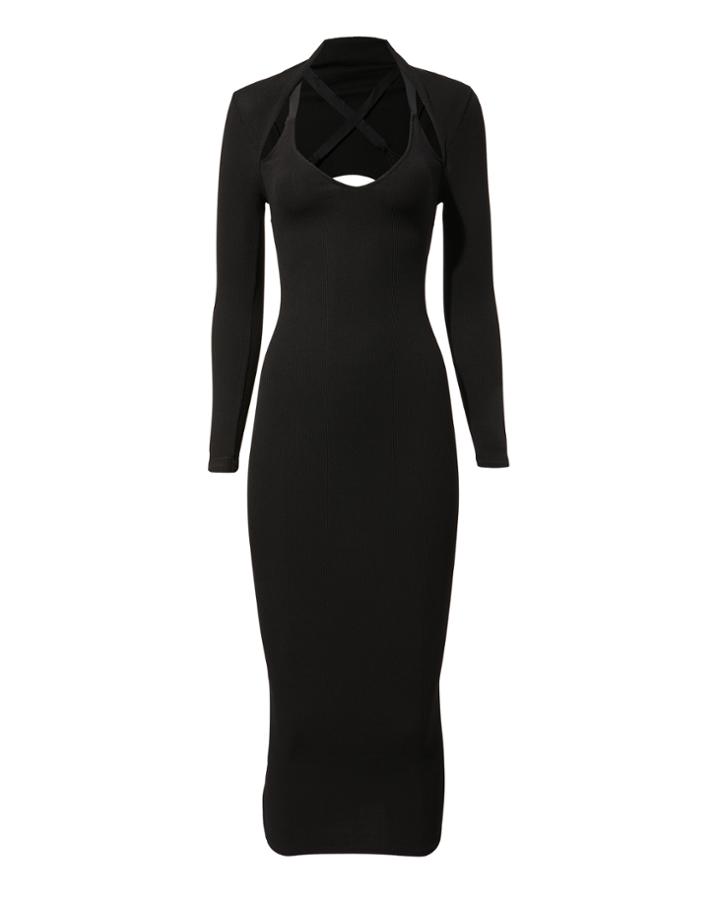 Enza Costa Shrug Midi Dress Black P