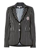 &quot;veronica Beard Striped Notched Collar Blazer&quot;