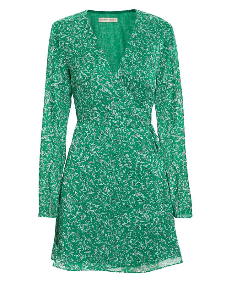 The East Order Gizele Mini Dress Green/floral Print S