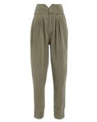 Frame Harem Pleated Military Pants Army Green S