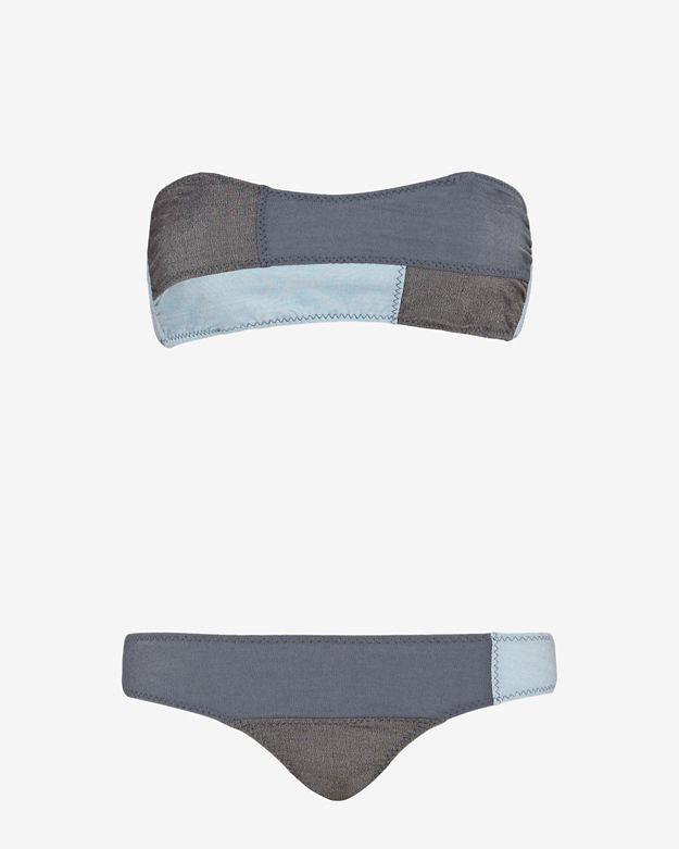 Lisa Marie Fernandez Nat Patchwork Bandeau Bikini- Final Sale