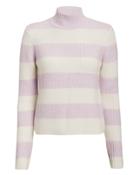 Exclusive For Intermix Intermix Ruby Striped Top Lavender/ivory M
