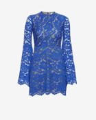 Alexis Exclusive Bell Sleeve Lace Dress: Cobalt