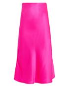Nightcap Clothing Fuchsia Bias-cut Silk Skirt Pink P