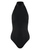 Oye Swimwear Contrast Bow Back Swimsuit Black/white S