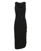 Veronica Beard Decker Ruched Midi Dress Black M