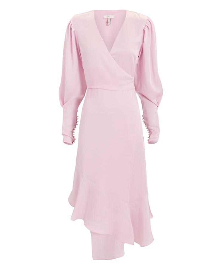 Joie Kyrene Wrap Midi Dress Purple-lt P