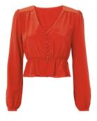 Exclusive For Intermix Intermix Clare Red Top Red P