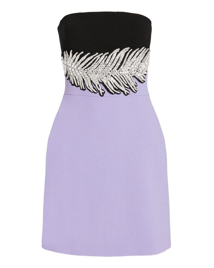 David Koma Embellished Two-tone Mini Dress Multi 6