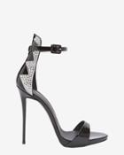 Giuseppe Zanotti Patent Leather Crystal Back Heel Sandal