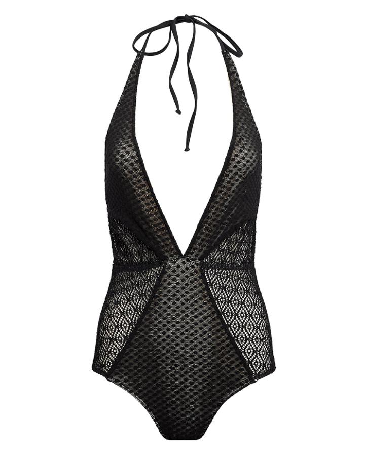 Nightcap Clothing Bordeaux One Piece Swimsuit Black S
