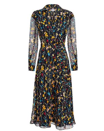 Equipment Femme Equipment Vivienne Midi Dress Navy/floral 8