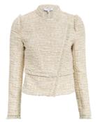 Exclusive For Intermix Intermix Mona Knit Jacket Beige/gold 6