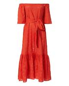 Rhode Resort Jay Eyelet Off Shoulder Maxi Dress