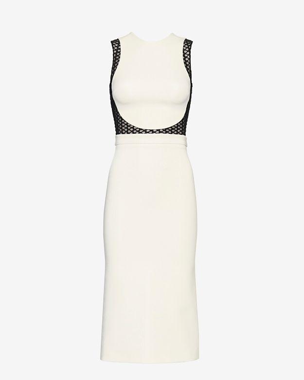 David Koma Macrame Panel Pencil Dress